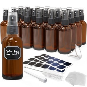 Nevlers 4 oz. Leakproof Amber Glass Spray Bottles (Pack of 24) - 1 of 4