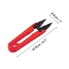Unique Bargains Tailor Craft Plastic Grip Metal Blade U-shaped Yarn Scissors 2 Pcs - 3 of 4