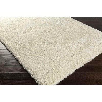 Perugia Burgundy Hand-Knotted Synthetic Fur Area Rug, 5' x 7'