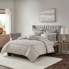 Elegant Symmetric Diamond Print Jacquard Comforter Set,All Season Embroidered Bedding Set,Cozy Home Textile fits Lux Bedroom Decor - 2 of 4