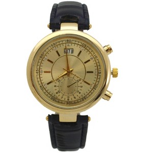 OLIVIA PRATT MULTICOLORED GOLD FACE LEATHER STRAP WATCH - 1 of 4