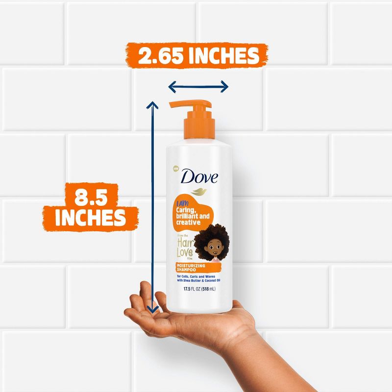 Dove Beauty Kids&#39; Moisturizing Pump Shampoo for Coils, Curls &#38; Waves - 17.5 fl oz, 5 of 12