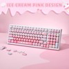 MaseiKar Cute Pink Ice Cream Custom Keycaps, 138 Keys Dye Sub PBT MOG Profile Keycap Set for Mechanical Gaming Keyboards (Pink Ice Cream) - 3 of 4