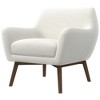 Boucle Mid-Century Modern Lounge Chair with Rectangular Back and Arms, Versatile, Cozy and Durable for Child and Pet Use - 2 of 4