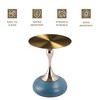LeisureMod Savoy Series Wide Round Side Table with Gold Stainless Steel Top and Pedestal Base, Modern End Table for Living Rooms - 4 of 4