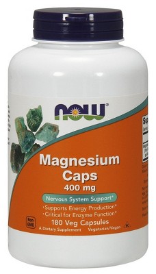 Magnesium Caps by Now Foods  -  180 Capsule