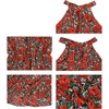 Anna-Kaci Women's Halter Neck Tie Back Boho Floral Print Elastic Waist Mini Dress - 2 of 4