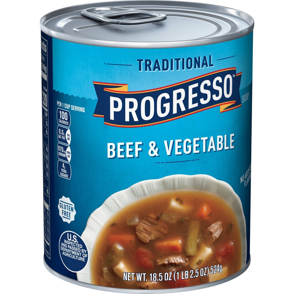 UPC 041196910759 product image for Progresso Traditional Beef & Vegetable Soup - 18.5oz | upcitemdb.com