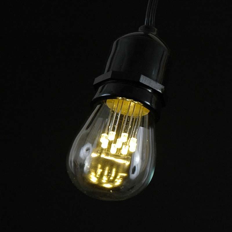 Novelty Lights Edison Outdoor String Lights with 25 Suspended Sockets Black Wire 37.5 Feet, 2 of 8