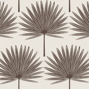 Tempaper & Co. 56 sq ft Stamped Palm Peel and Stick Brown Wallpaper - 1 of 4