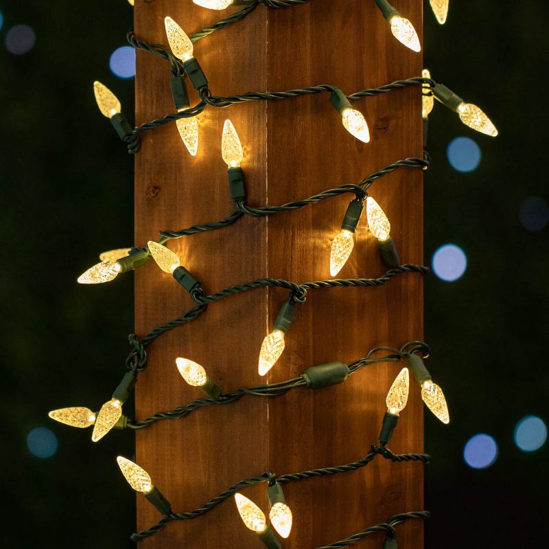 Novelty Lights True Twinkle (100% Twinkle) C6 LED Christmas String Lights 70 Strawberry Bulbs, 24 Feet, 5 of 7
