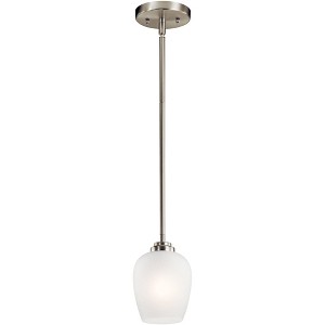 Kichler Valserrano 5" Wide Brushed Nickel White Glass Mini Pendant - 1 of 1