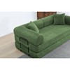 77.9" Corduroy Convertible Sofa Bed with Folding Mattress - 2 of 4