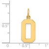 Black Bow Jewelry 14k Yellow Gold, Athletic Collection Medium Polished Number 0 Pendant - 4 of 4