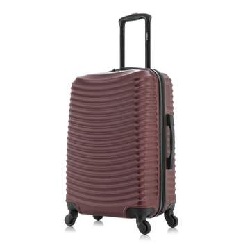 DUKAP Adly Lightweight Hardside Large Checked Spinner Suitcase