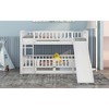 Twin Over Twin Low Bunk Bed with Fence and Ladder for Kids - 3 of 4