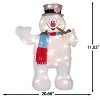 Gemmy Holiday Tinsel Yard Sculpture Frosty w/Pipe 28" WB, Multicolored - 3 of 4