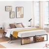 Black  Full Size/Queen Size Bed Frame, 14 Inch Metal Full Bed Mattress Frame with 3 in 1 Steel Support - 3 of 4