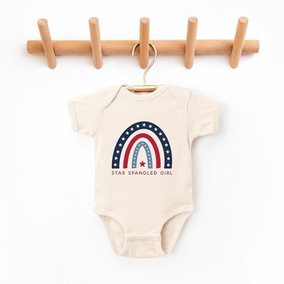 The Juniper Shop Star Spangled Girl Baby Bodysuit