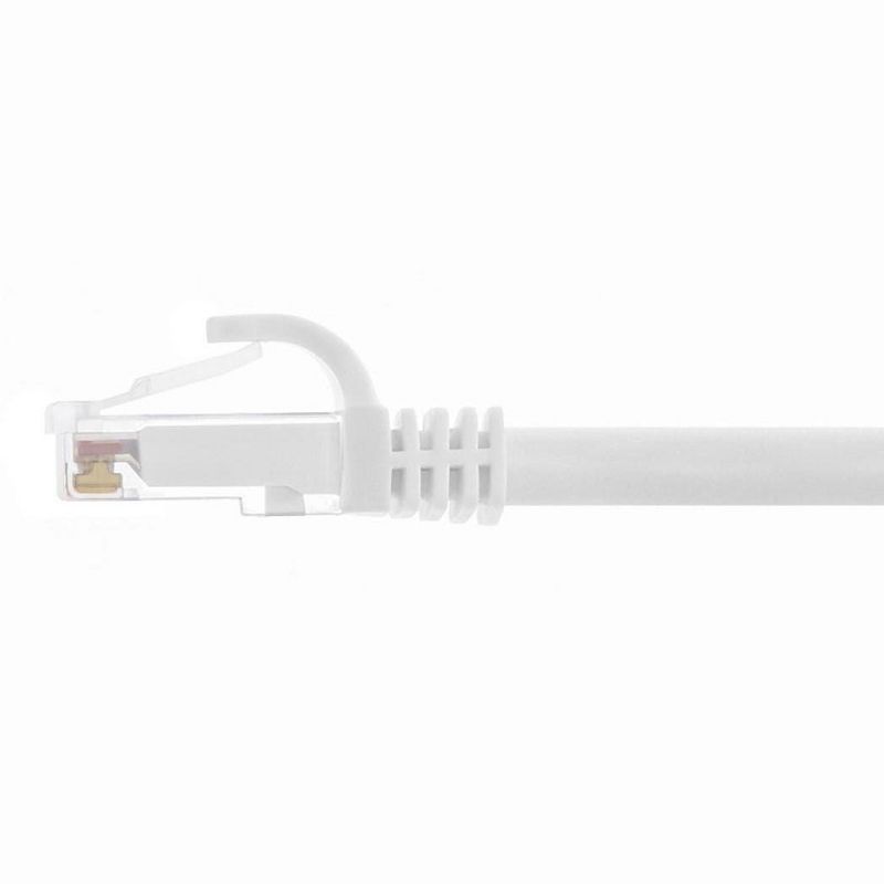 Monoprice Cat6 Ethernet Patch Cable - 7 Feet - White (12 pack) Snagless RJ45, Stranded, 550MHz, UTP, Pure Bare Copper Wire, 24AWG - Flexboot Series, 5 of 6