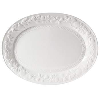18 X 14 Porcelain Oval Serving Platter White - Threshold™ : Target