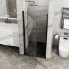 Lirago,34"x72" Semi-Frameless Pivot Shower Door-Tempered Glass, Black Finish, Dual Seal, Left/Right Mount - 2 of 4