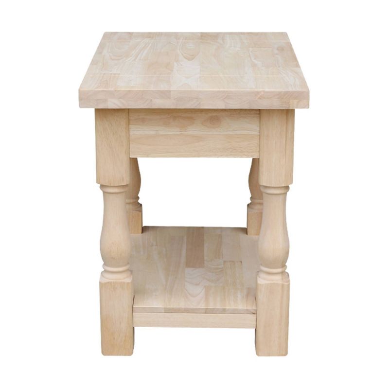 Tuscan End Table - Unfinished - International Concepts, 5 of 10