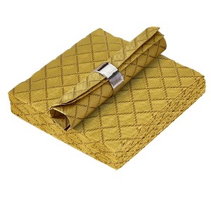 Silver Spoons Quilted Linen Look Napkins for Events - 1 of 3