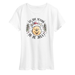 Women's - Winnie the Pooh - Tis The Season To Be Jolly Christmas Short Sleeve Graphic T-Shirt - 1 of 4