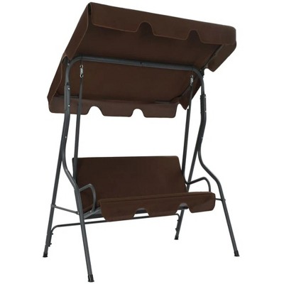 Garden Swing Bench Coffee 66.9"x43.3"x60.2"
