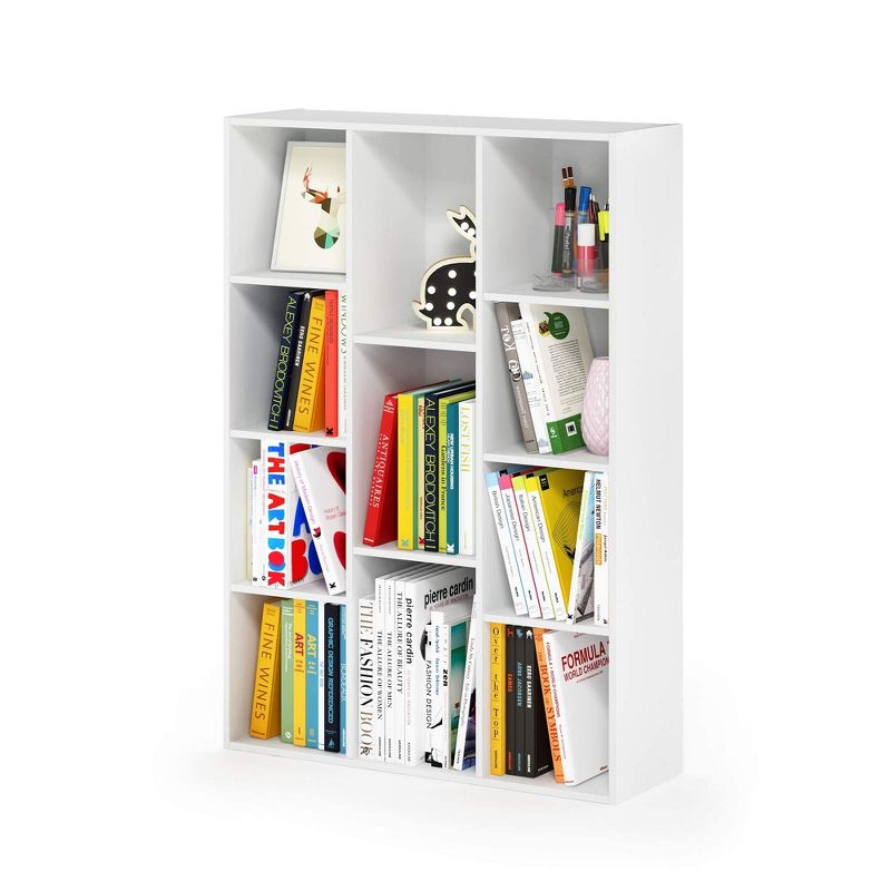 Furinno Luder 11-Cube Reversible Open Shelf Bookcase, White, 2 of 5