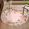 Area Rug, Washable Rug ¨C Ultra-Soft Floral Farmhouse Throw Carpet Non-Shedding Low Pile Scalloped Indoor Mat for Bedroom Living Room - 3 of 4