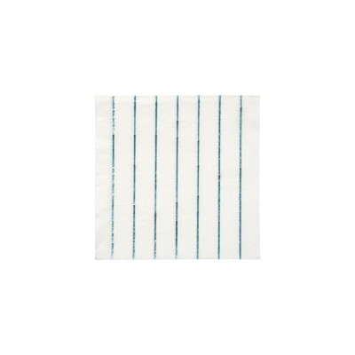 Meri Meri Blue Holographic Stripe Small Napkins