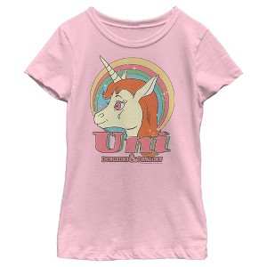 Girl's Dungeons & Dragons Uni Unicorn Cartoon T-Shirt - 1 of 4