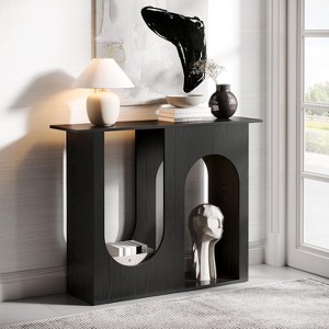 Tribesigns 39.4'' Console Table, Sofa Table Behind Couch with Arched Design, Modern Foyer Table for Entrance, Hallway, Corridor, Easy Assembly - 1 of 4