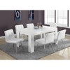 Monarch Specialties Dining Table 60" Rectangular Kitchen Dining Room White Laminate Contemporary Modern - 2 of 4