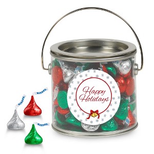 Christmas Candy Gift Hershey's Kisses Paint Can - Happy Holidays - 1 of 4