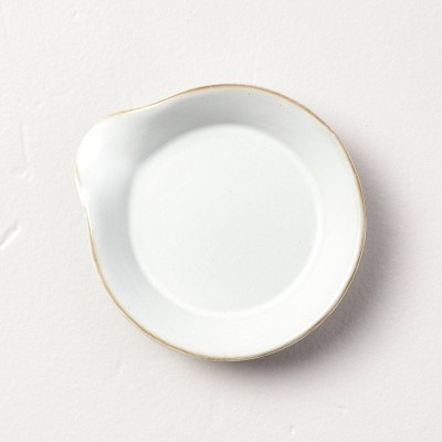 Wide-Fluted Stoneware Spoon Rest Cream - Hearth & Hand™ with Magnolia