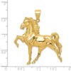 Black Bow Jewelry 14k Yellow Gold Large Prancing Horse Pendant - 4 of 4