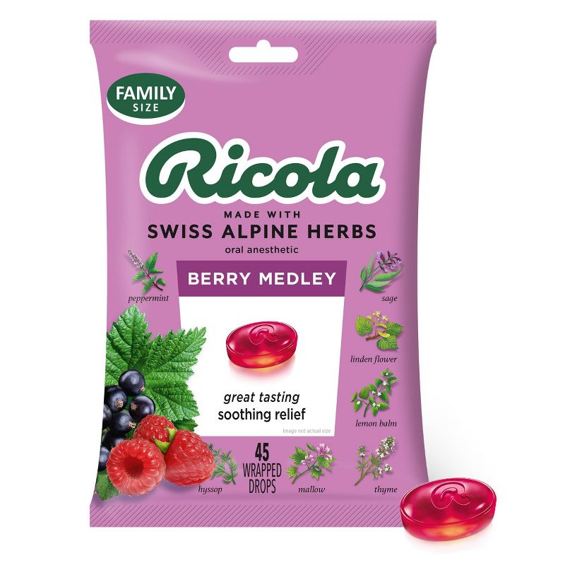 Ricola Cough Drops - Berry Medley - 45ct, 1 of 11