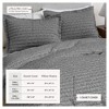 100% Cotton Textured Waffle Weave Duvet Cover & Sham Set - Great Bay Home - 4 of 4