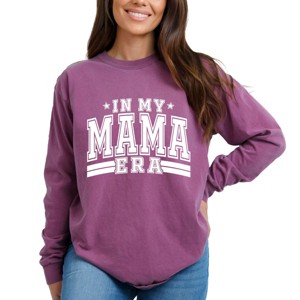Simply Sage Market In My Mama Era Varsity Garment Dyed Long Sleeve - 1 of 4