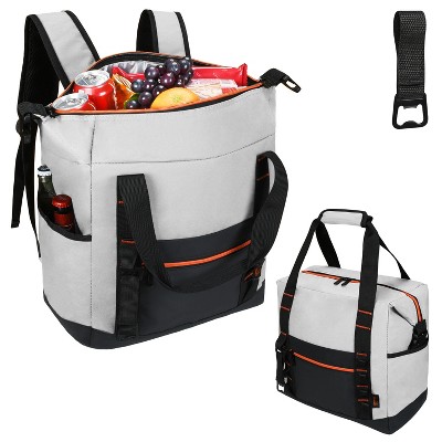 Tirrinia 22qt/36 Cans Backpack Cooler, Soft Sided Cooler with Front Pockets