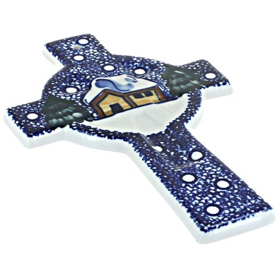 Blue Rose Polish Pottery 69A WR Unikat Cross