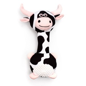 Cow Long Neck Squeaky Plush Dog Toy - The Worthy Dog - 1 of 1