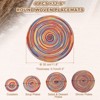 Unique Bargains Woven Braided Washable Decorative Round Placemat 4 Pcs - 2 of 4