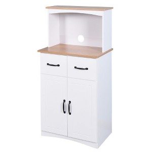 Lirago White Wooden Kitchen Storage Cabinet with Drawer Multi-Purpose Pantry Organizer 23.62"Dx15.75"Wx49.41"H - 1 of 4