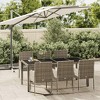 vidaXL Garden Dining Set Gray PE Rattan 7 Piece Set Modular - 2 of 4