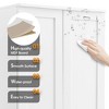 MAYEERTY White Storage Cabinet 2 Doors Adjustable Shelf MDF - 4 of 4