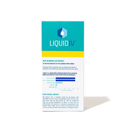 Liquid I.V. Sugar Free Hydration Multiplier Vegan Powder Electrolyte Supplements - Rainbow Sherbert - 0.45oz/10ct_1